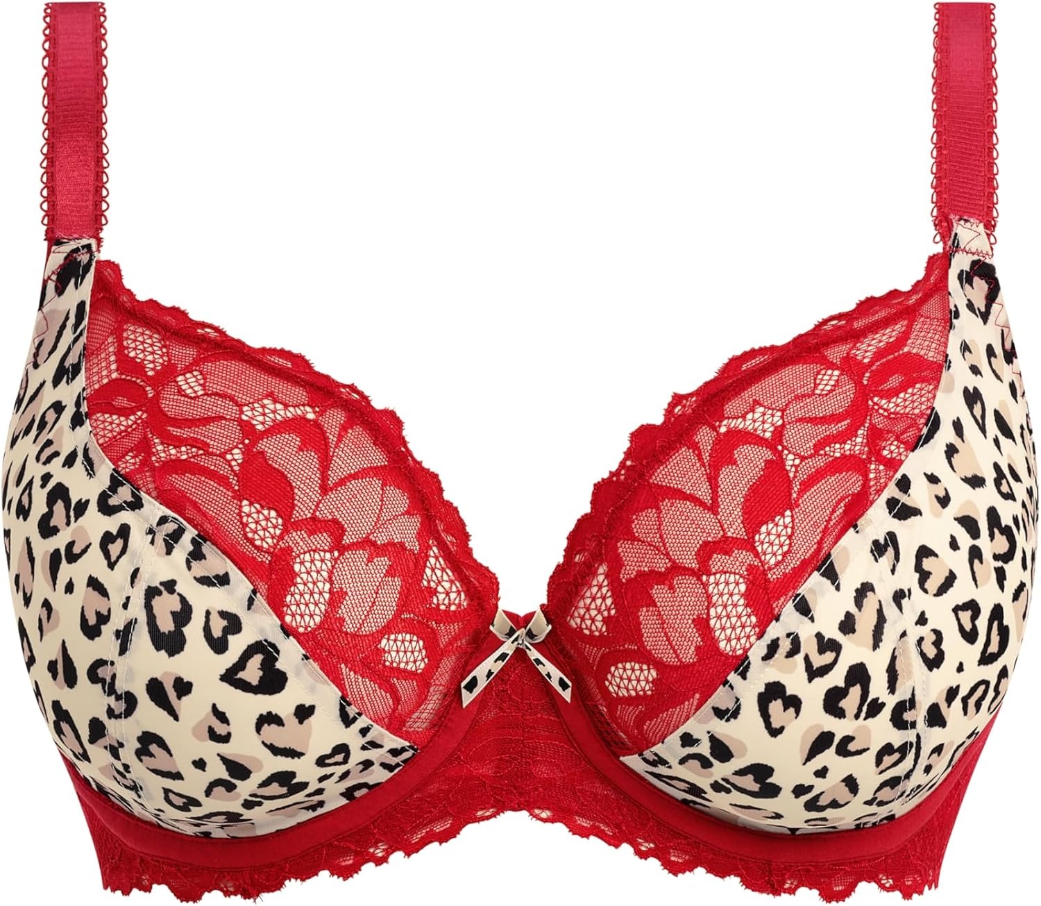image:imageFreya Womens Cherish Me Underwire Plunge BraRed Leopard
