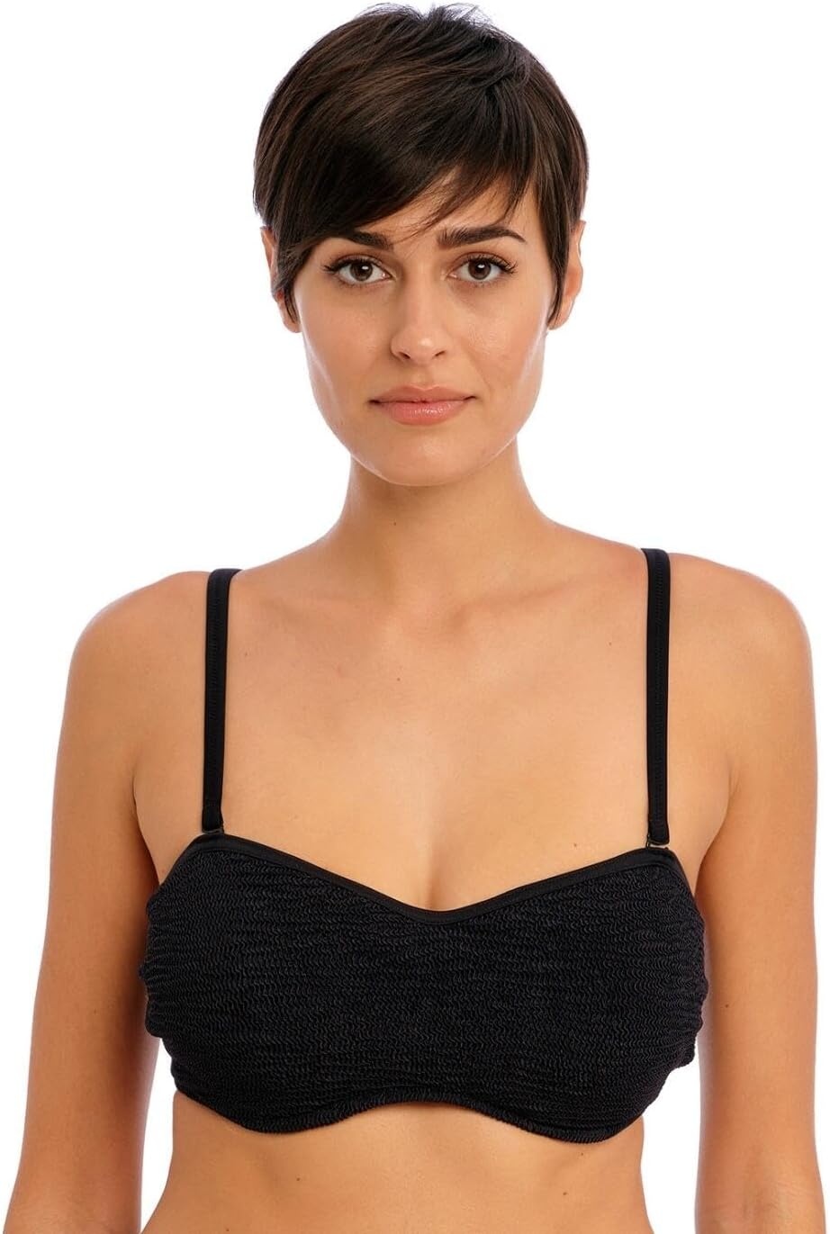 image:imageFreya Womens Ibiza Waves Underwire Bandeau Bikini TopBlack