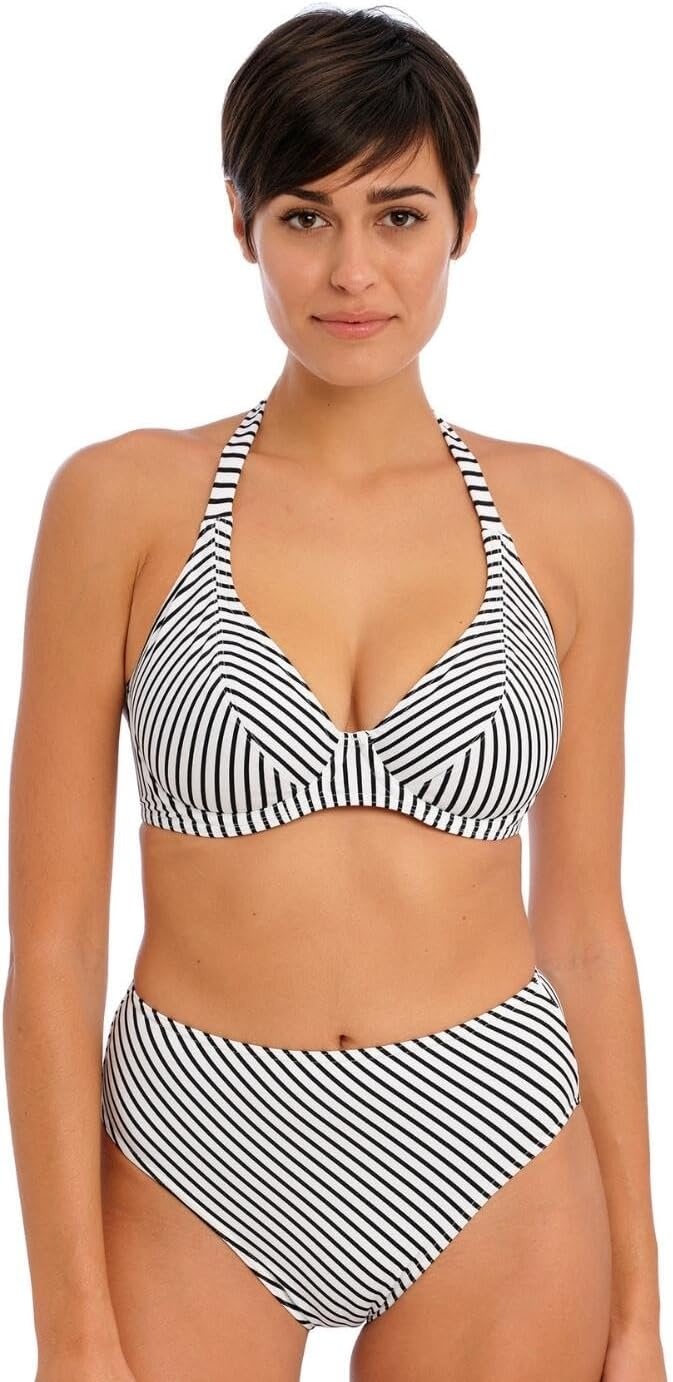 image:imageFreya Womens Jewel Cove HighWaist Bikini BottomStripe Black