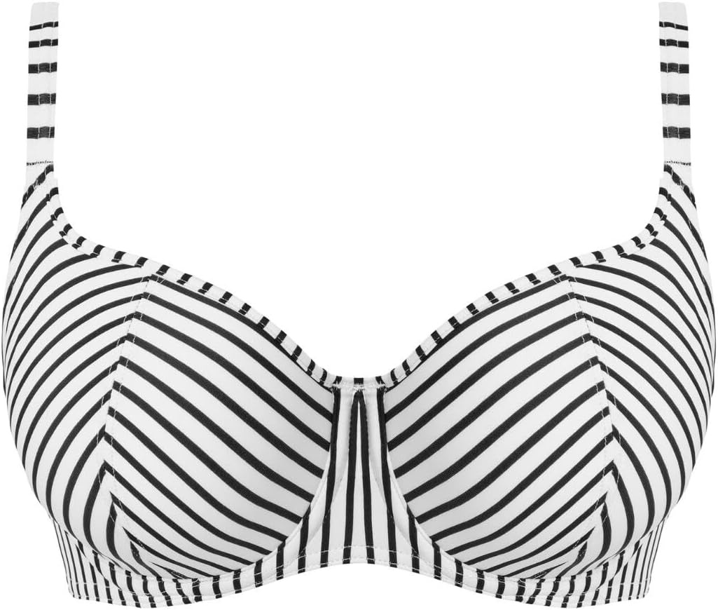 image:imageFreya Womens Jewel Cove Sweetheart Underwire Bikini TopStripe Black