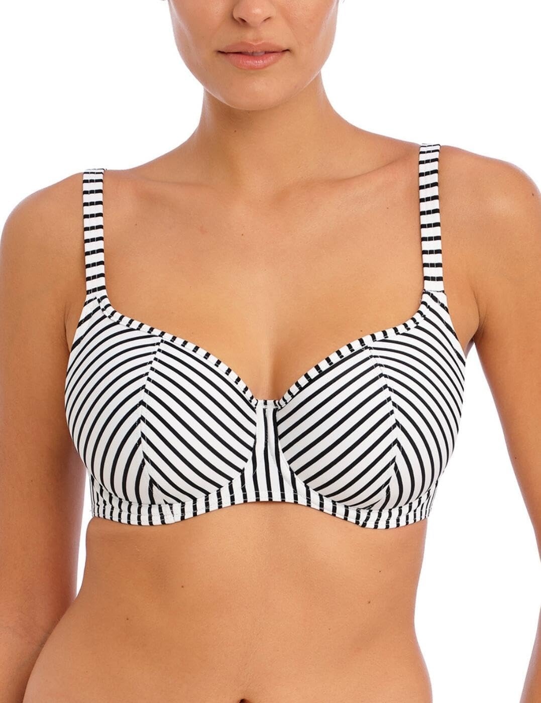 image:imageFreya Womens Jewel Cove Sweetheart Underwire Bikini TopStripe Black