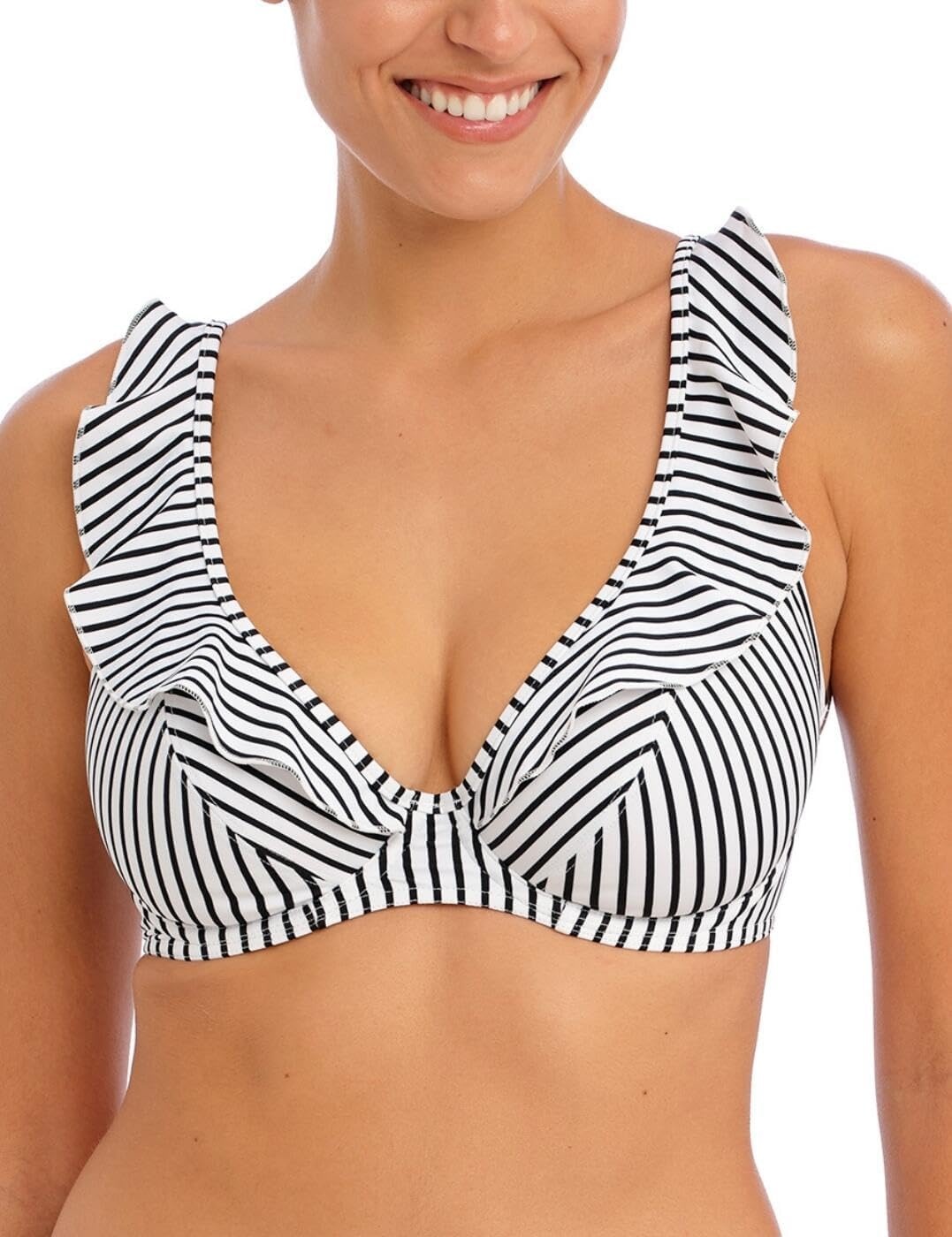 image:imageFreya Womens Jewel Cove Underwire High Apex Bikini TopStripe Black