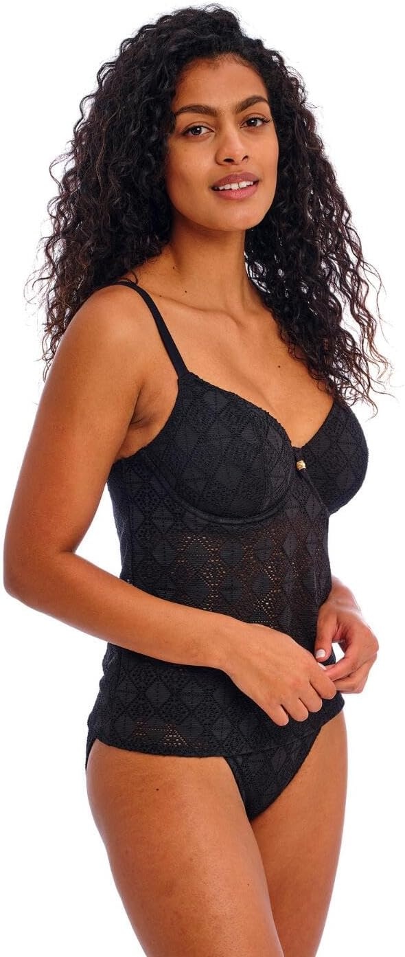 image:imageFreya Womens Nomad Nights Underwire Plunge Tankini TopBlack