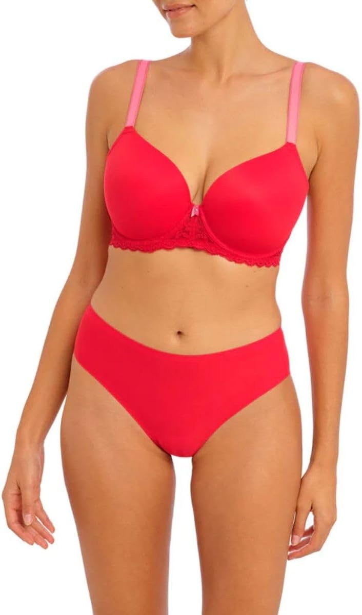 image:imageFreya Womens Offbeat Underwire Demi Plunge Molded TShirt BraChilli Red