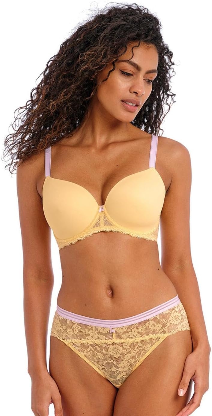 image:imageFreya Womens Offbeat Underwire Demi Plunge Molded TShirt BraLemon Fizz