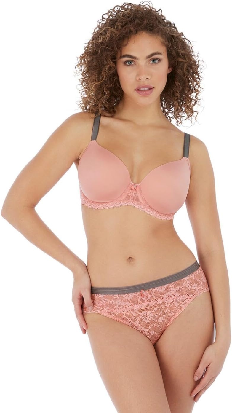 image:imageFreya Womens Offbeat Underwire Demi Plunge Molded TShirt BraRosehip