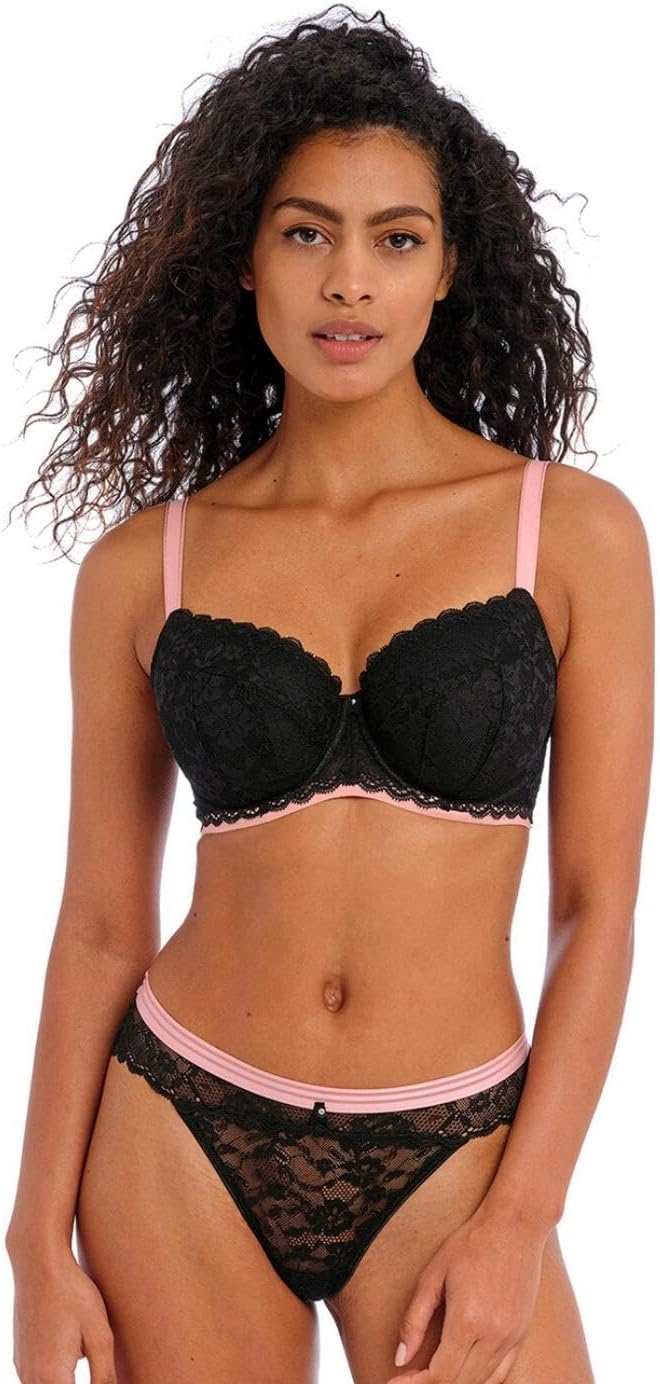 image:imageFreya Womens Offbeat Underwire Padded Half Cup BraBlack