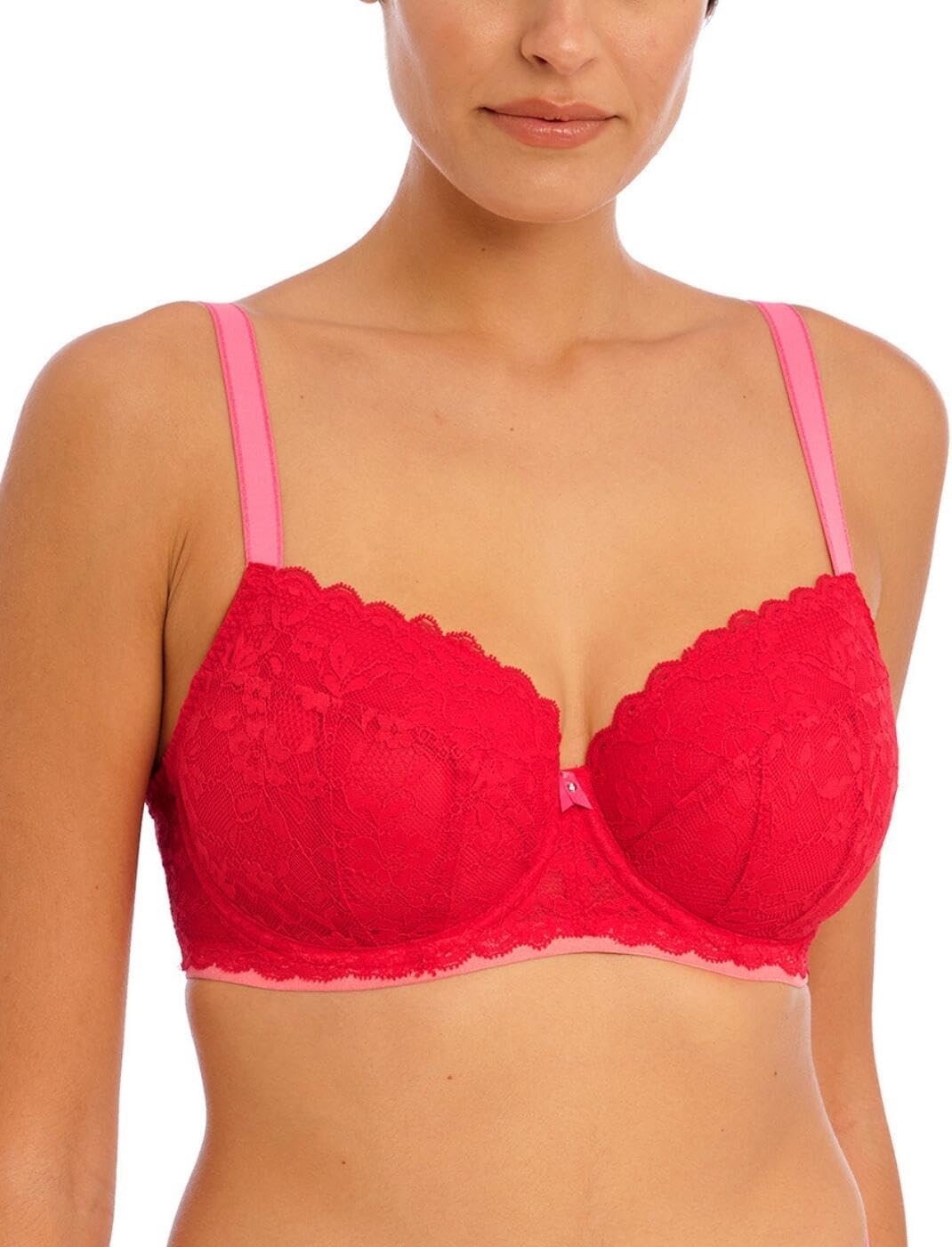 image:imageFreya Womens Offbeat Underwire Padded Half Cup BraChilli Red