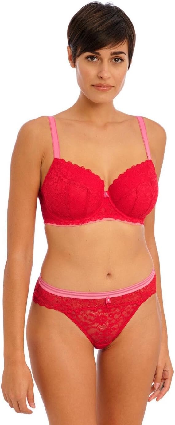image:imageFreya Womens Offbeat Underwire Padded Half Cup BraChilli Red