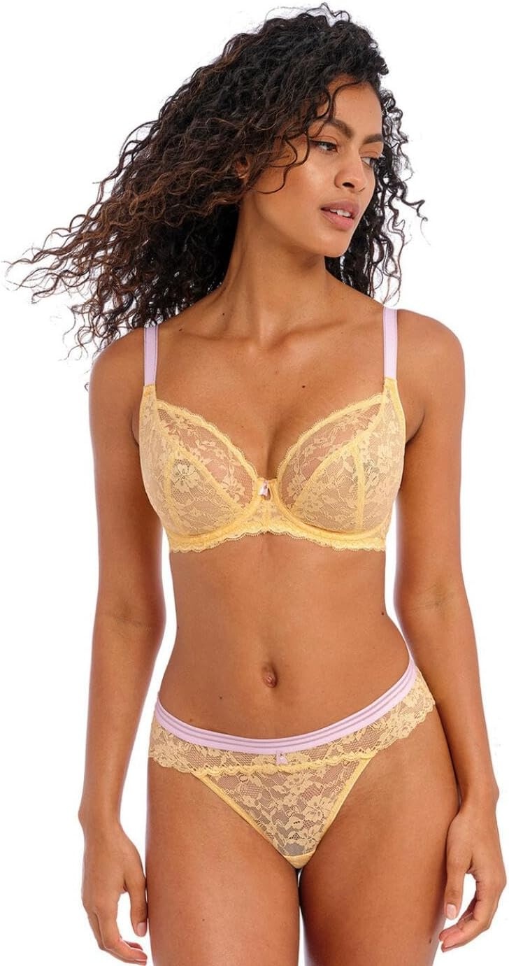 image:imageFreya Womens Offbeat Underwire Plunge BraLemon Fizz