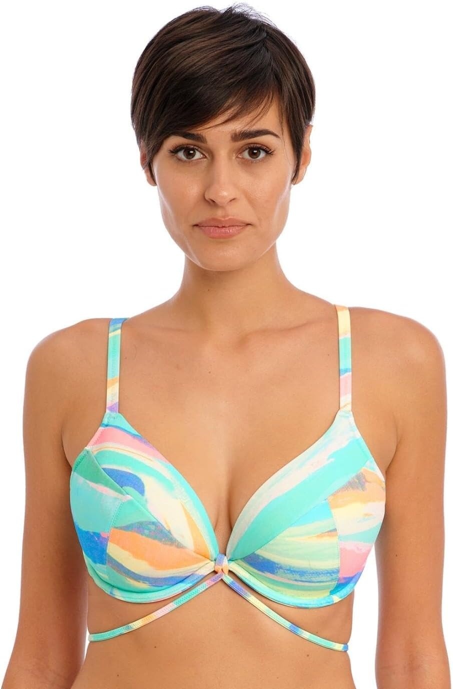 image:imageFreya Womens Summer Reef Underwire Plunge Bikini TopAqua