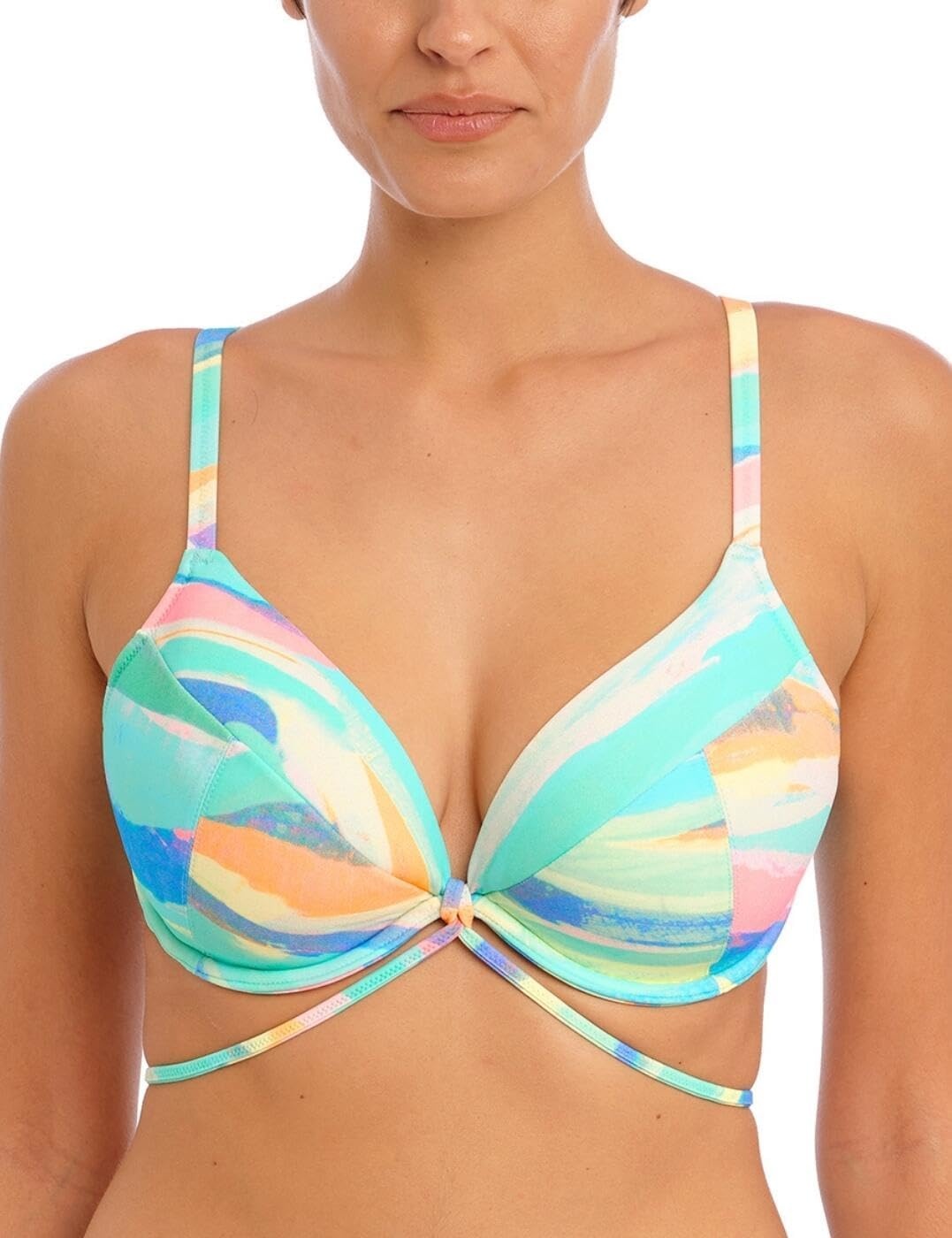 image:imageFreya Womens Summer Reef Underwire Plunge Bikini TopAqua