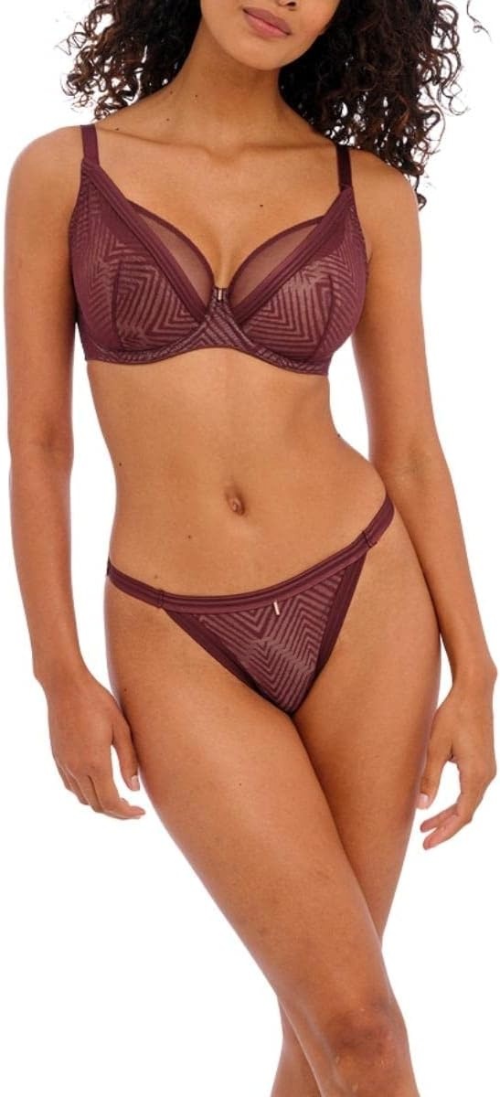 image:imageFreya Womens Tailored Underwire Plunge BraDark Cherry