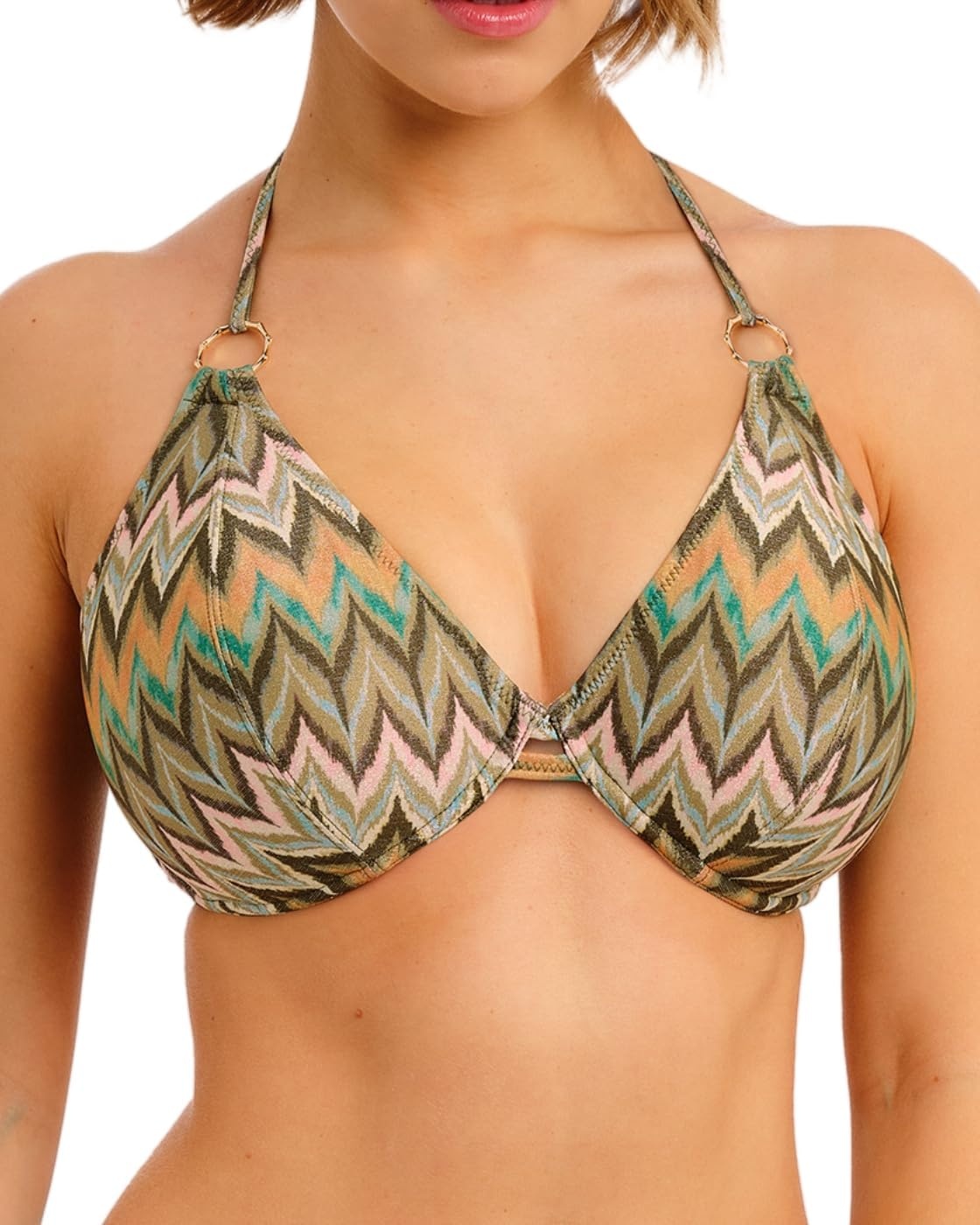 image:imageWomens Arizona Wave Underwire Halter Bikini TopVista