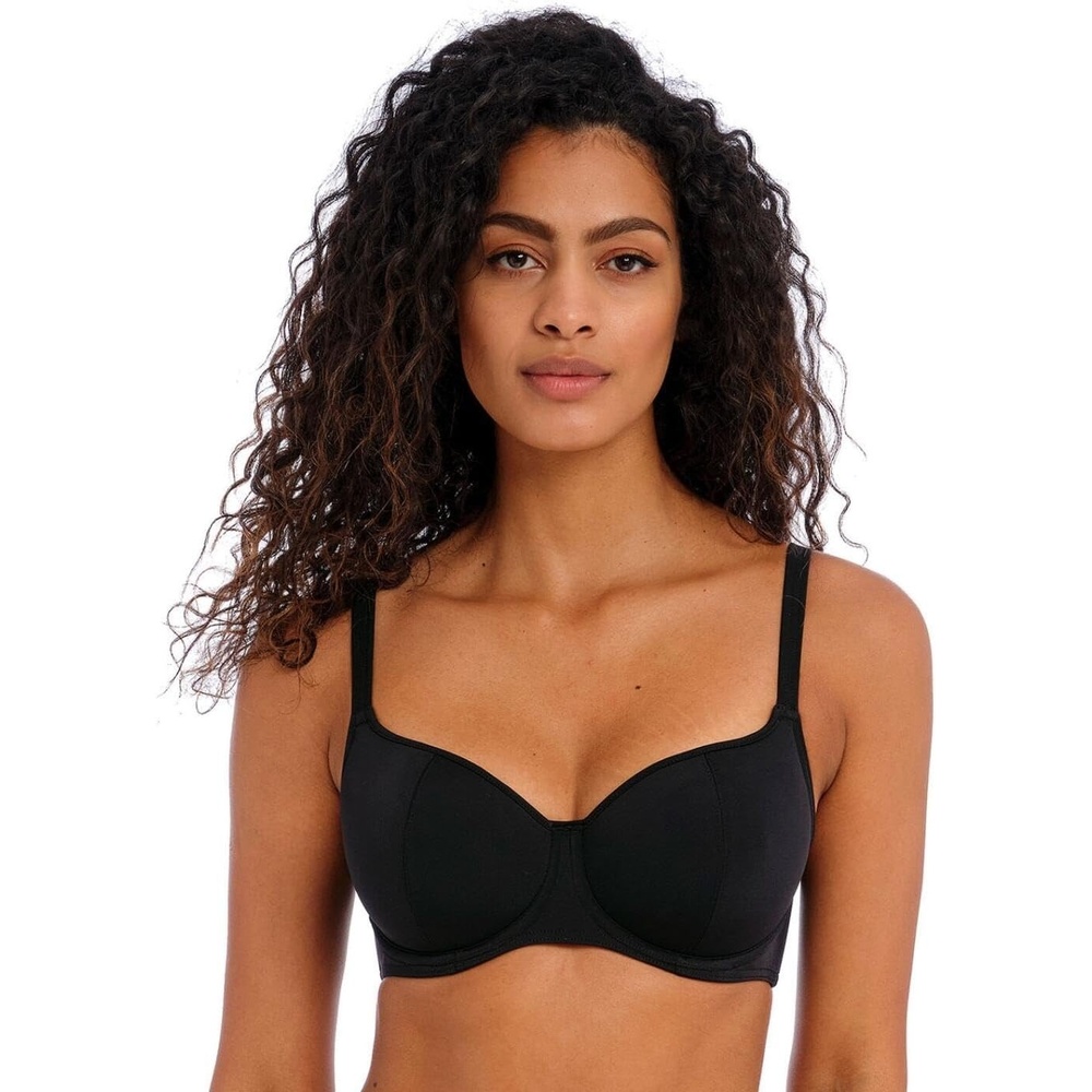 image:imageFreya Womens Jewel Cove Sweetheart Underwire Bikini TopPlain Black