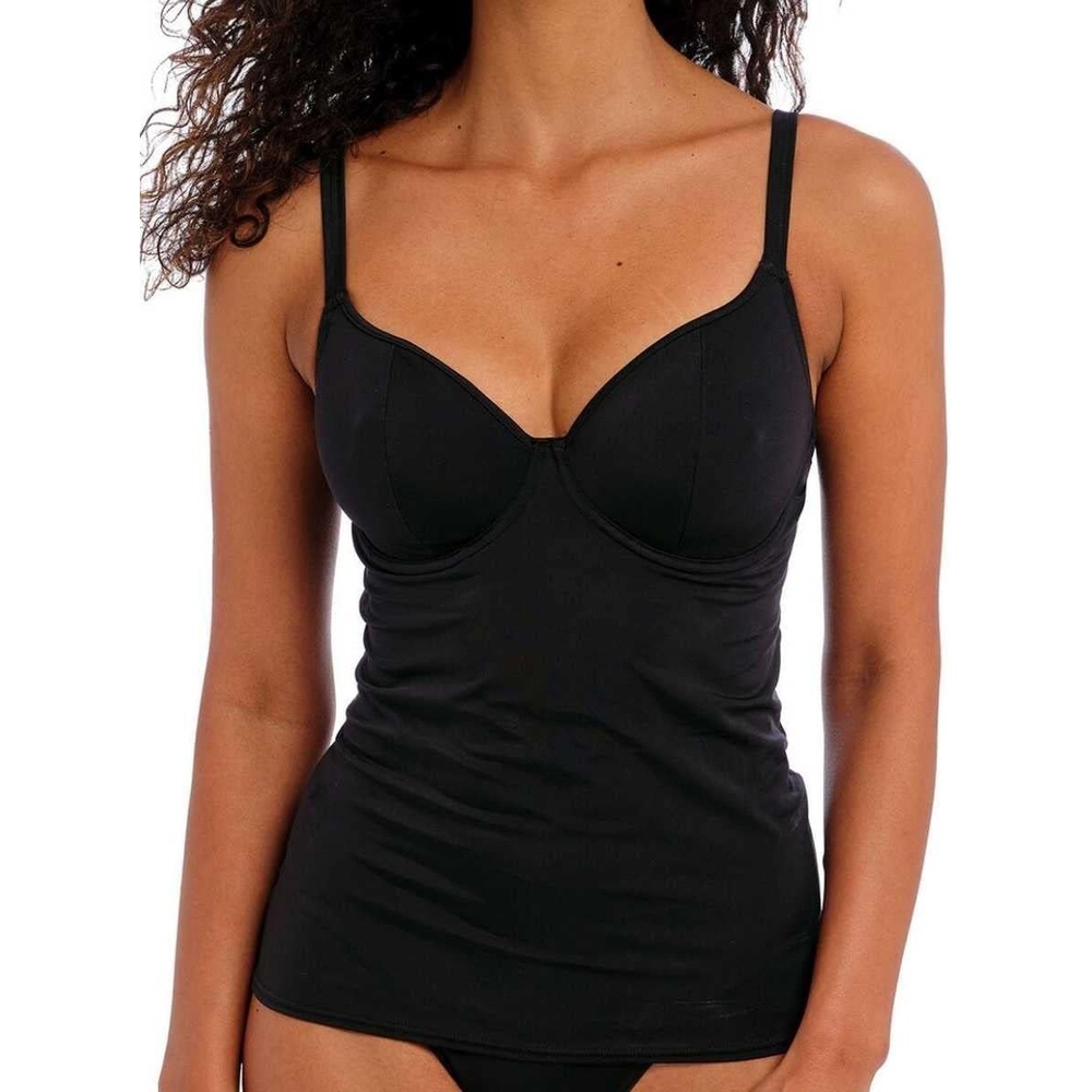 image:imageFreya Womens Jewel Cove Underwire Tankini TopPlain Black