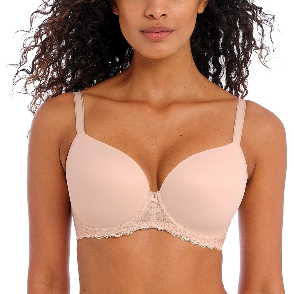 image:imageFreya Womens Offbeat Underwire Demi Plunge Molded TShirt BraNatural Beige
