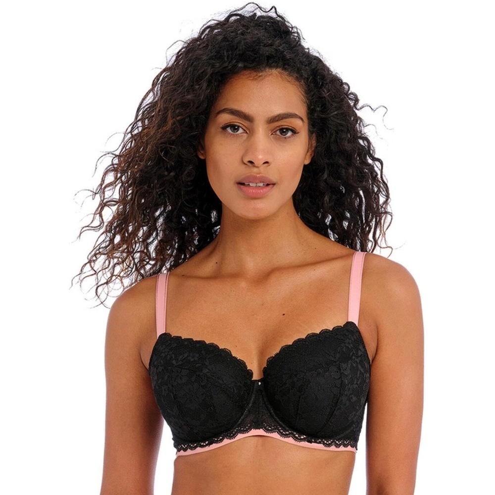 image:imageFreya Womens Offbeat Underwire Padded Half Cup BraBlack