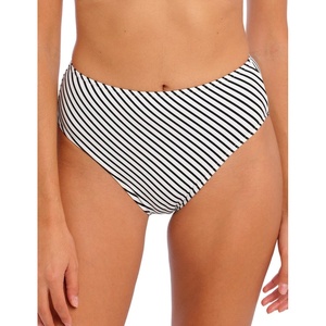 Freya Womens Jewel Cove High-Waist Bikini Bottom(Stripe Black)