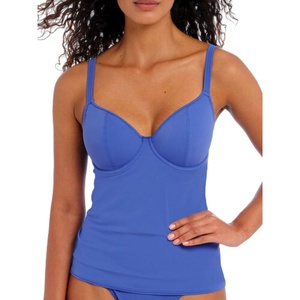 Freya Womens Jewel Cove Underwire Tankini Top(Plain Azure)