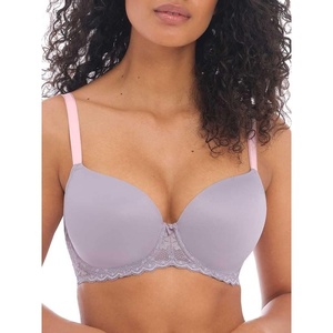 Freya Womens Offbeat Underwire Demi Plunge Molded T-Shirt Bra(Mineral Grey)