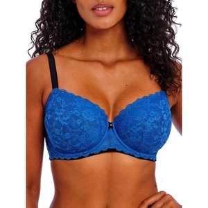 Freya Women’s Offbeat Underwire Padded Half Cup Bra(Dazzling Blue)