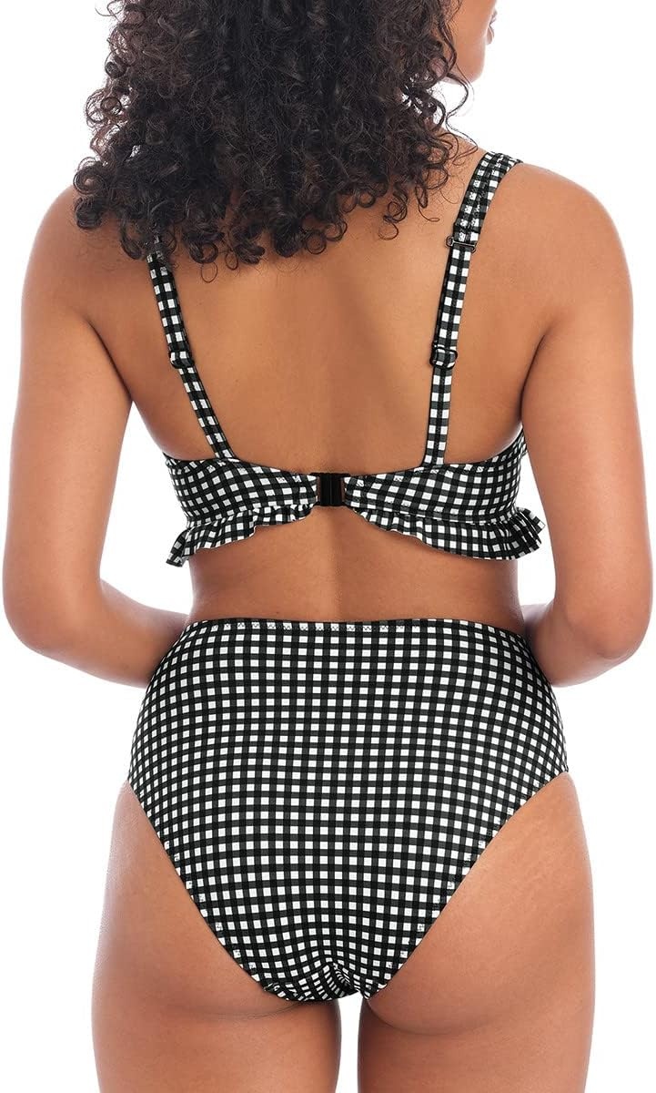 image:imageFreya Womens Check in High Waist Bikini BriefMonochrome