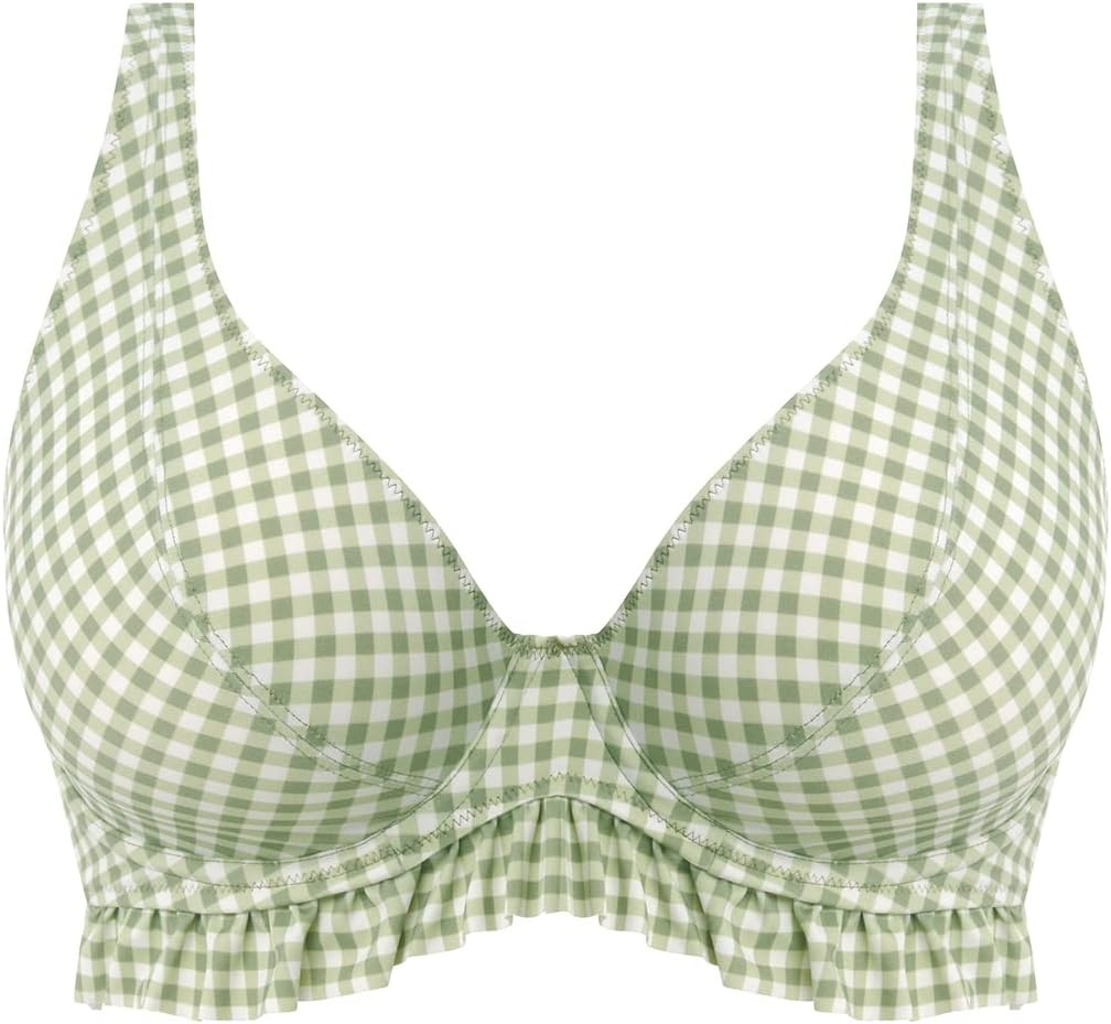 image:imageFreya Womens Check in Underwire High Apex Bikini TopKhaki