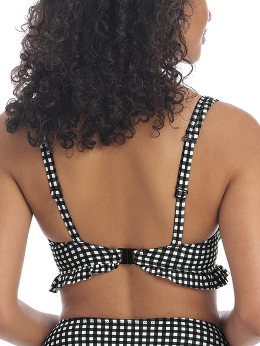 image:imageFreya Womens Check in Underwire High Apex Bikini TopMonochrome