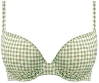 image:imageFreya Womens Check in Underwire Molded Bikini TopKhaki
