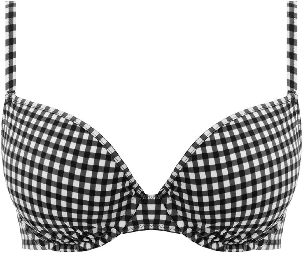 image:imageFreya Womens Check in Underwire Molded Bikini TopMonochrome