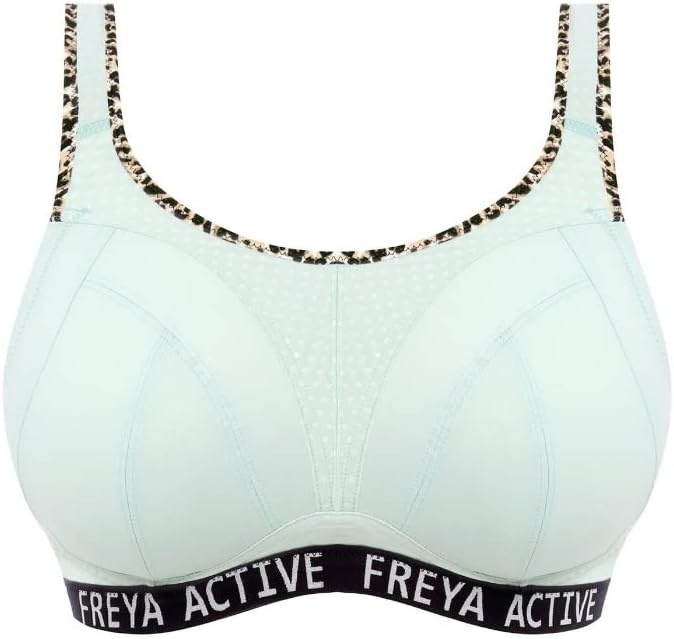 image:imageFreya Womens Dynamic Wireless Sports Bra with Racer Back ConversionPure Leopard Aqua