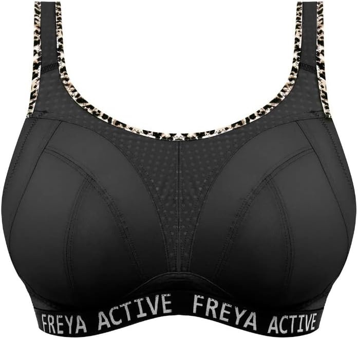 image:imageFreya Womens Dynamic Wireless Sports Bra with Racer Back ConversionPure Leopard Black