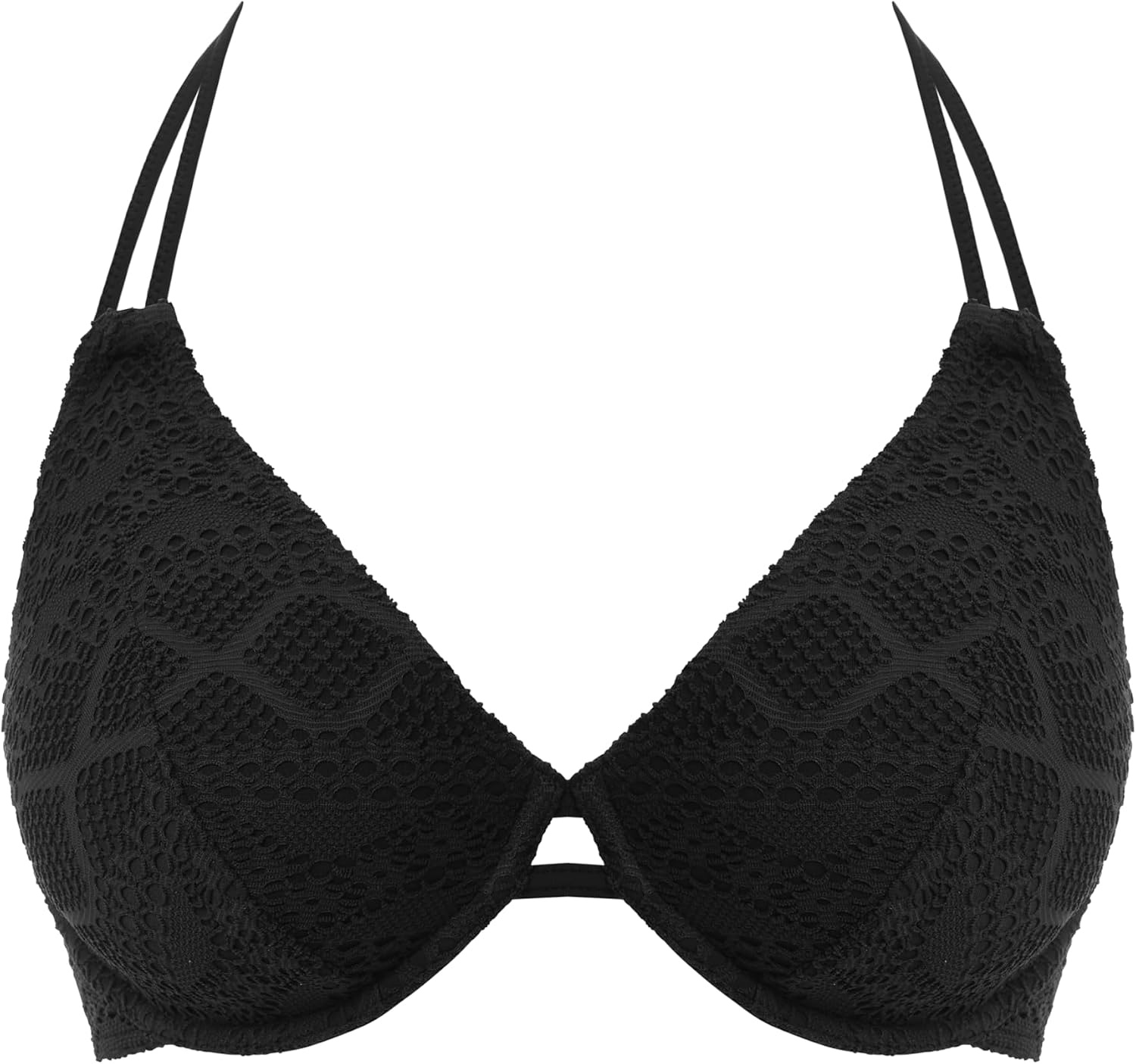 image:imageFreya Womens Floral Haze Uw Halter Bikini TopBlack