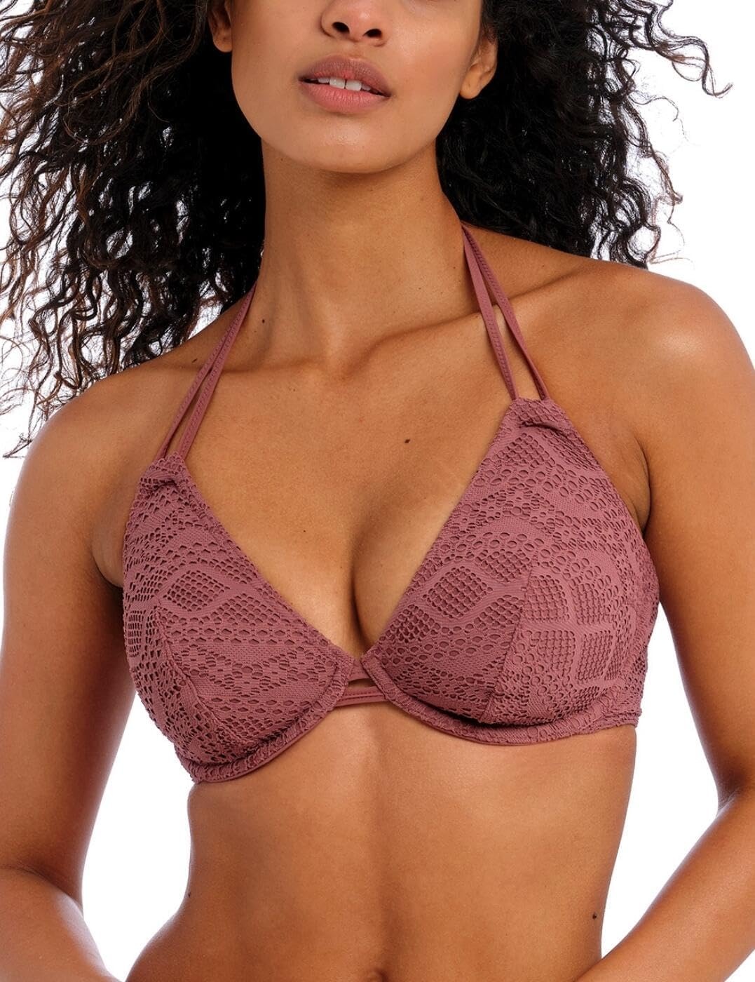 image:imageFreya Womens Floral Haze Uw Halter Bikini TopNutmeg