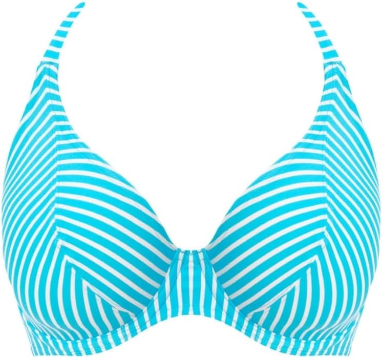 image:imageFreya Womens Jewel Cove Underwire Halter Bikini TopTurquoise Stripe