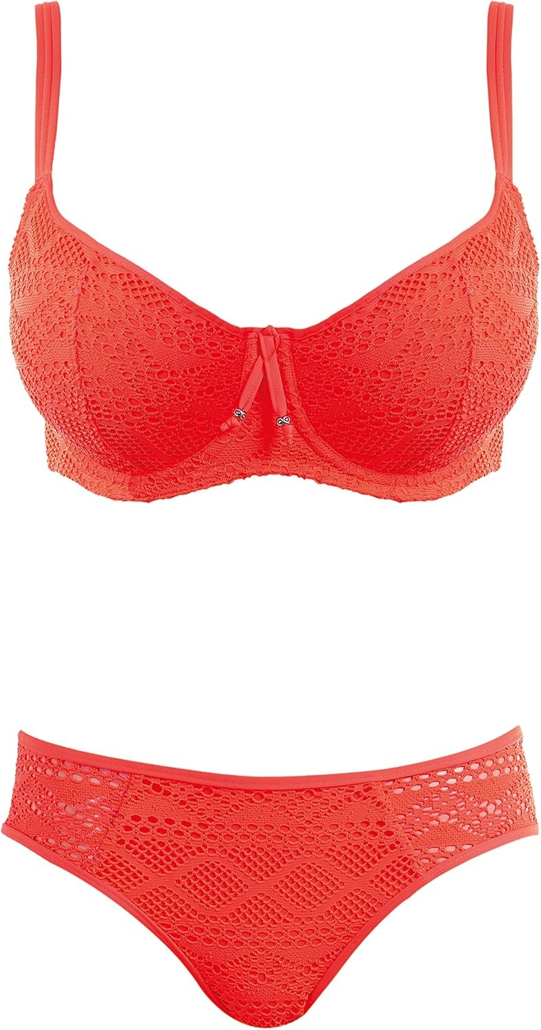 image:imageFreya Womens Sundance Crochet Sweetheart Padded Underwire Bikini Top 3970Blue Moon