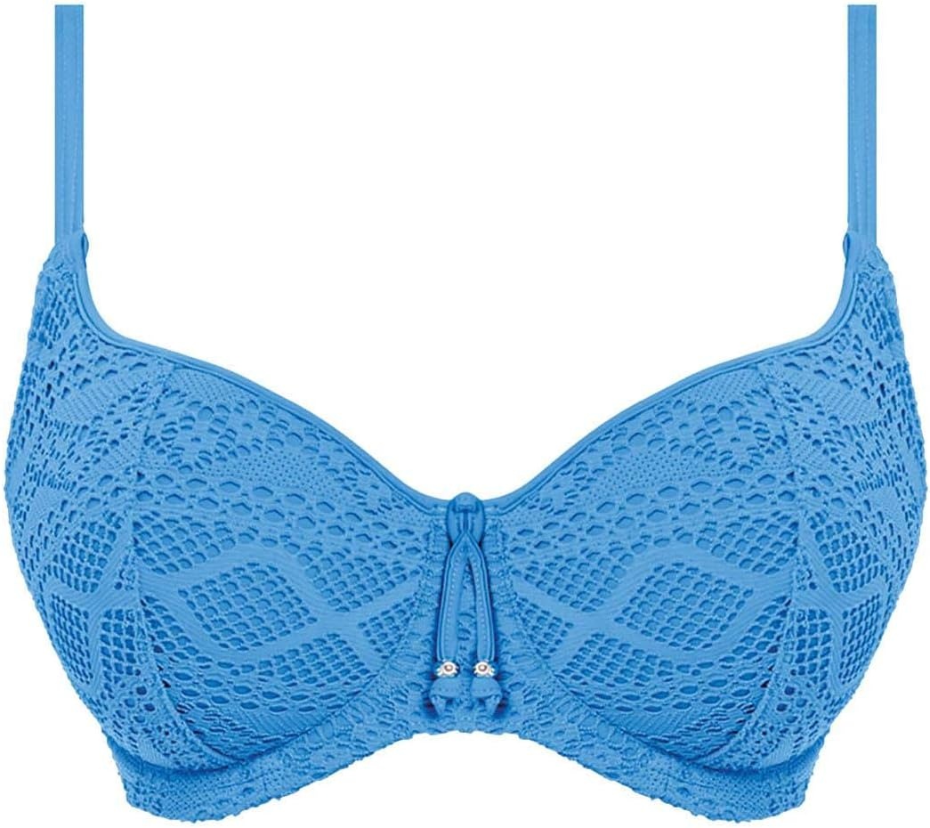 image:imageFreya Womens Sundance Crochet Sweetheart Padded Underwire Bikini Top 3970Blue Moon