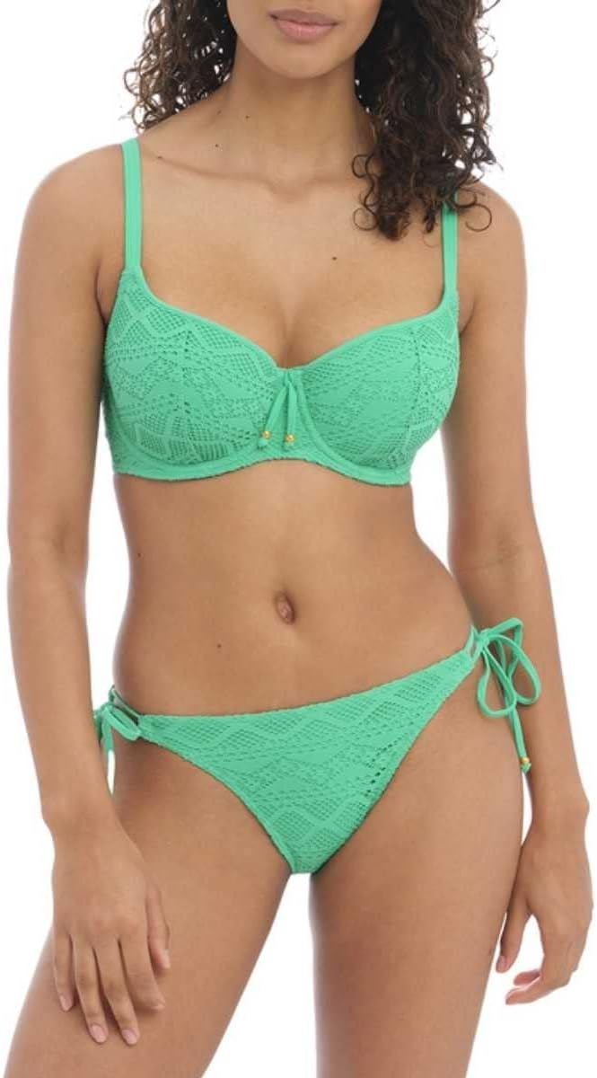 image:imageFreya Womens Sundance Crochet Sweetheart Padded Underwire Bikini Top 3970Jade