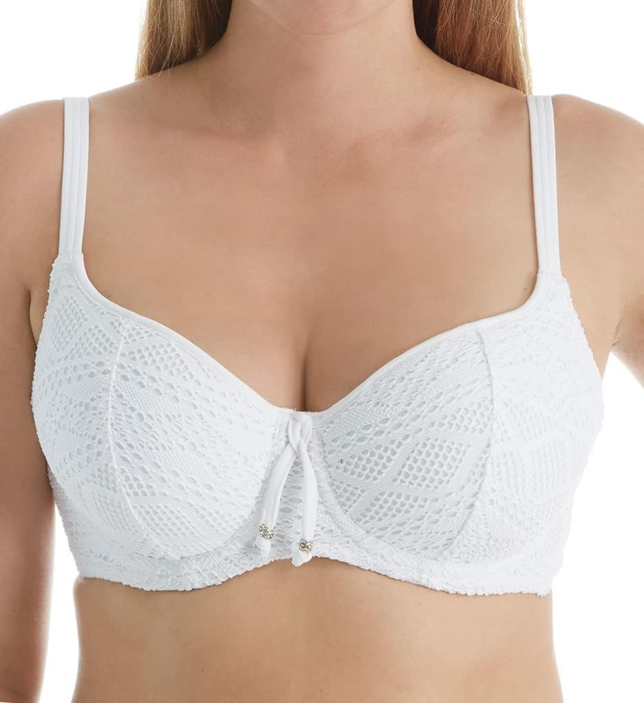 image:imageFreya Womens Sundance Crochet Sweetheart Padded Underwire Bikini Top 3970White