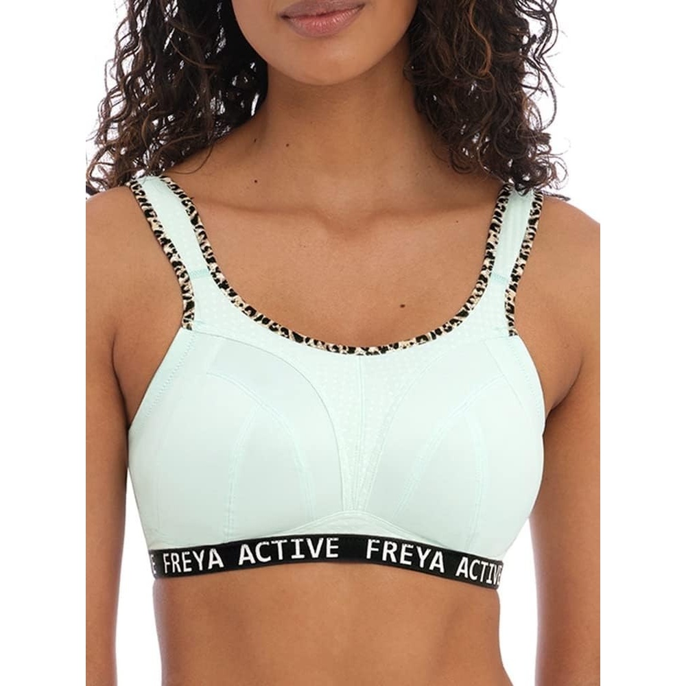 image:imageFreya Womens Dynamic Wireless Sports Bra with Racer Back ConversionPure Leopard Aqua