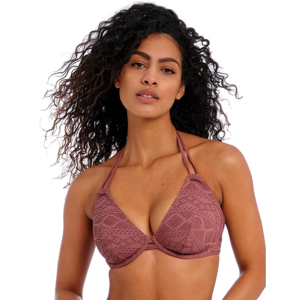 image:imageFreya Womens Floral Haze Uw Halter Bikini TopNutmeg