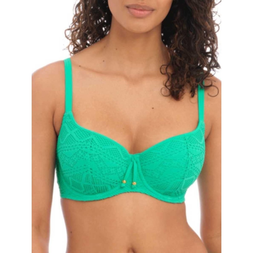 image:imageFreya Womens Sundance Crochet Sweetheart Padded Underwire Bikini Top 3970Jade