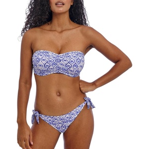 Freya Swim Womens Ocean Breeze Underwire Bandeau Bikini Top(Denim)