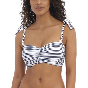 Freya Womens Check in Underwire Bandeau Bikini Top(Ink)