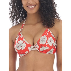 Freya Womens Floral Haze Uw Halter Bikini Top(Sunset)