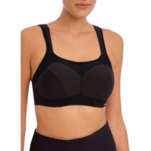 Freya Womens High-Octane Underwire Sports Bra(Black)