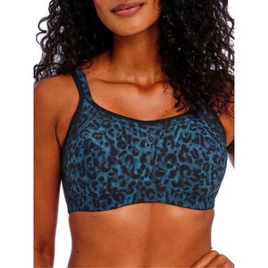 Freya Womens High-Octane Underwire Sports Bra(Midnight Leopard)