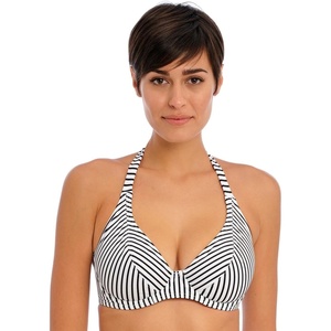 Freya Women’s Jewel Cove Underwire Halter Bikini Top(Stripe Black)
